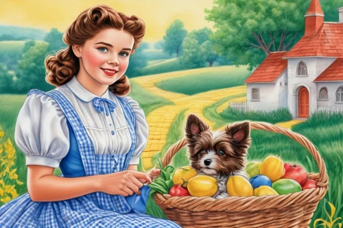 wizard of oz,easter theme,easter rabbits,retro easter card,happy easter hunt,easter dog,peter rabbit,easter card,painting easter egg,domestic rabbit,heidi country,children's fairy tale,easter bunny,easter festival,old english terrier,southern belle,east-european shepherd,easter basket,fairy tale character,girl with dog,Conceptual Art,Daily,Daily 17