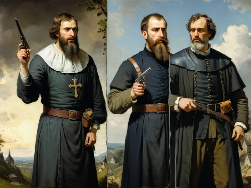 east-european shepherd,hieromonk,the order of cistercians,cape dutch,clergy,archimandrite,saint paul,monks,romanian orthodox,prussian asparagus,cossacks,musketeers,angel moroni,carmelite order,bohemia,konstantin bow,shepherd's staff,priesthood,metropolitan bishop,prins christianssund,Art,Classical Oil Painting,Classical Oil Painting 44