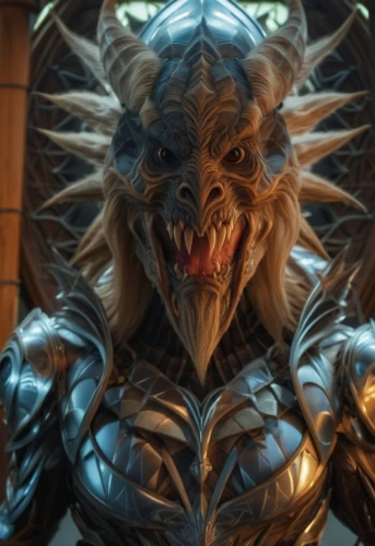 garuda,alien warrior,kosmus,kadala,goki,predator,minotaur,argus,krampus,drg,gara,paysandisia archon,valerian,trioceros,forest king lion,neottia nidus-avis,boar,dragon li,lopushok,cow horned head,Photography,General,Realistic