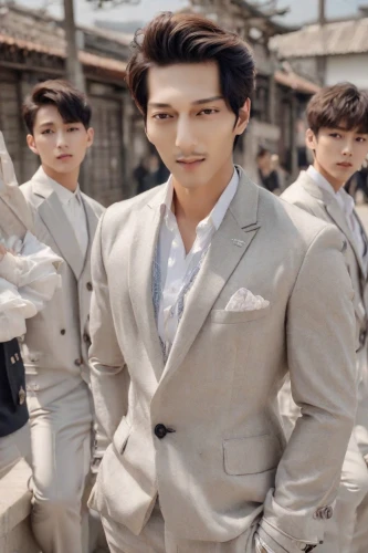 cassiopeia a,businessmen,kimjongilia,spy visual,cassiopeia,gentleman icons,gentlemanly,the groom,exo-earth,bridegroom,manly,handsome,business men,model years 1960-63,handsome model,tan chen chen,bulging eyes,gentleman,groom,men's suit,Photography,Realistic