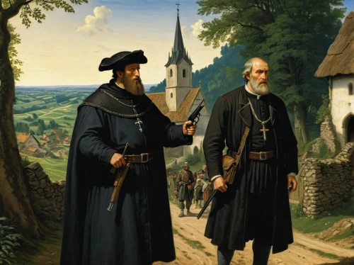 pilgrims,hieromonk,monks,bohemia,south bohemia,archimandrite,sigmaringen,clergy,bavaria,the order of cistercians,the abbot of olib,east-european shepherd,cossacks,romanian orthodox,prussian asparagus,maulbronn monastery,bucovina,germanic tribes,zamek malbork,bach knights castle,Art,Classical Oil Painting,Classical Oil Painting 16