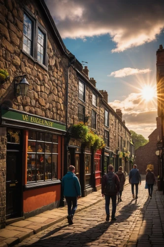 otley,the cobbled streets,eastgate street chester,beamish,alnwick,york,falkland,robin hood's bay,stirling town,cobbles,whitby,shaftesbury,townscape,yorkshire,lovat lane,medieval street,whitby goth weekend,harrogate,north yorkshire,cobblestone,Illustration,Retro,Retro 11