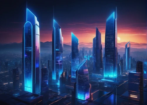 futuristic landscape,cityscape,metropolis,futuristic architecture,city skyline,fantasy city,skyscrapers,sky city,city cities,futuristic,cyberpunk,skyline,skyscraper,cities,urban towers,skycraper,evening city,high-rises,the skyscraper,city blocks,Art,Artistic Painting,Artistic Painting 38