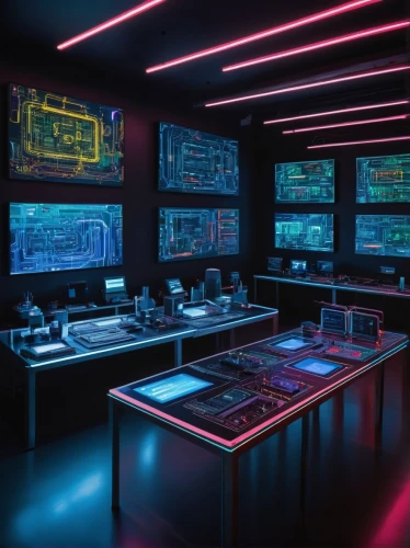 sci fi surgery room,computer room,control center,control desk,the server room,neon human resources,game room,ufo interior,nightclub,laboratory,cyber,engine room,cyberpunk,circuit board,data center,circuitry,circuit breaker,lab,cybertruck,formula lab,Art,Artistic Painting,Artistic Painting 22