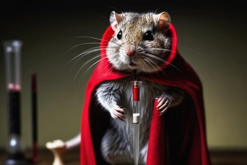 musical rodent,little red riding hood,animals play dress-up,red riding hood,splinter,degu,ratatouille,rataplan,mouse bacon,gerbil,rat na,straw mouse,rat,rodentia icons,year of the rat,huntress,red whiskered bulbull,red cape,merlin,dormouse,Art,Classical Oil Painting,Classical Oil Painting 43