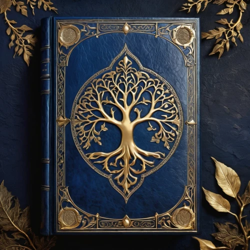 gold foil tree of life,tree of life,magic grimoire,magic book,prayer book,mystery book cover,celtic tree,the branches of the tree,book cover,book bindings,flourishing tree,a book,the branches,mod ornaments,cardstock tree,card box,book antique,triquetra,hymn book,book gift,Illustration,Realistic Fantasy,Realistic Fantasy 42