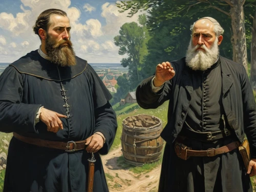 clergy,monks,preachers,pipe smoking,the order of cistercians,prussian asparagus,archimandrite,carmelite order,benedictine,pilgrims,priesthood,cigars,hieromonk,the order of the fields,orders of the russian empire,the production of the beer,sailors,shoemaker,christopher columbus's ashes,carpathian bells,Art,Artistic Painting,Artistic Painting 04