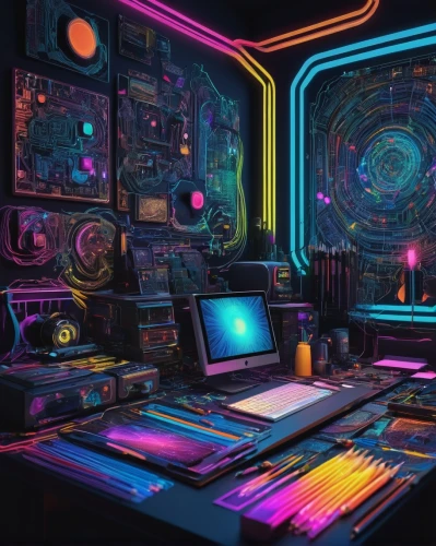 ufo interior,computer room,computer art,computer,80's design,cyberpunk,computer desk,computer workstation,trip computer,cyberspace,scifi,working space,spaceship space,sci fi surgery room,neon coffee,80s,cinema 4d,cyclocomputer,sci - fi,sci-fi,Photography,Fashion Photography,Fashion Photography 21