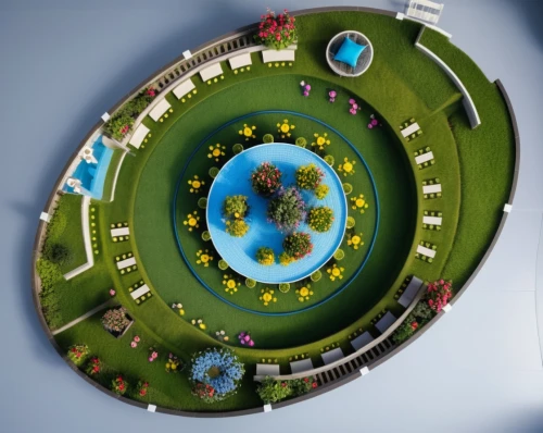 360 ° panorama,little planet,roundabout,panoramical,oval forum,highway roundabout,panorama from the top of grass,360 °,small planet,inflatable ring,golf resort,oval,tiny world,panoramic golf,traffic circle,greek in a circle,inflatable pool,helipad,artificial island,swim ring,Photography,General,Realistic