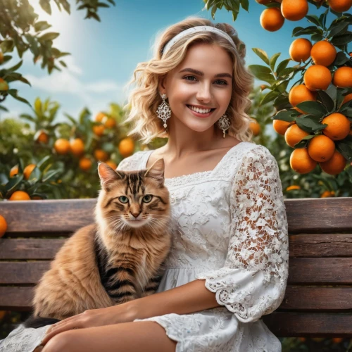 oranges,tangerines,vitamin c,oranges half,orange,siberian cat,tangerine,minneola,kumquat,romantic portrait,orange fruit,fresh orange,mandarin oranges,clementines,cat european,valencia orange,cat,vintage cat,orange color,apricot,Photography,General,Fantasy