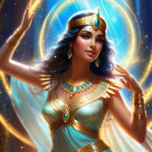 priestess,goddess of justice,zodiac sign libra,cleopatra,ancient egyptian girl,athena,blue enchantress,sorceress,fantasy woman,jaya,divine healing energy,lady justice,lakshmi,fantasy art,horoscope libra,libra,the enchantress,star mother,horus,zodiac sign gemini,Illustration,Realistic Fantasy,Realistic Fantasy 01