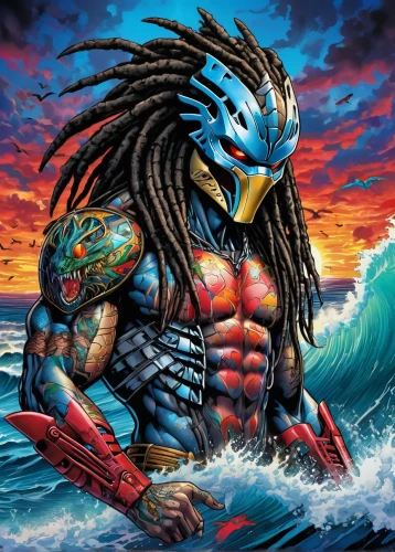 god of the sea,aquaman,sea god,sea man,poseidon,wind warrior,predator,sea hawk,el mar,merman,sea devil,el golfo,marine animal,birds of the sea,riptide,ocean background,rastaman,predators,tidal wave,cg artwork,Conceptual Art,Graffiti Art,Graffiti Art 09