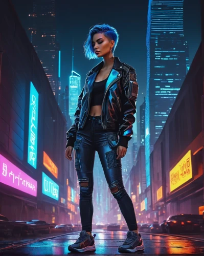 cyberpunk,streampunk,birds of prey-night,renegade,neon lights,punk,dystopian,futuristic,city trans,cyber,kosmea,indigo,femme fatale,cg artwork,jacket,sci fiction illustration,neon light,world digital painting,lex,nova,Conceptual Art,Graffiti Art,Graffiti Art 02