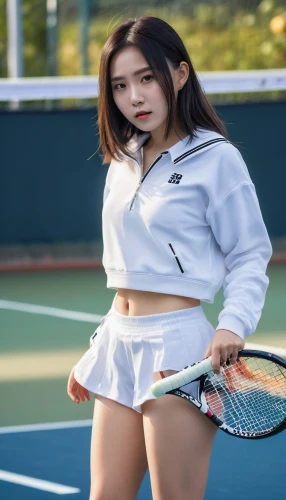 tennis skirt,tennis,tennis player,soft tennis,tennis court,tennis racket,tennis coach,skort,tennis lesson,sports girl,sexy athlete,woman playing tennis,phuquy,racquet,tennis racket accessory,white skirt,pi mai,active shorts,su yan,kai yang,Photography,General,Realistic