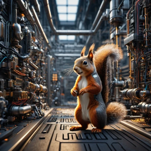 atlas squirrel,squirell,the squirrel,electron,turbographx,squirrel,b3d,nuts and bolts,cinema 4d,factories,industry 4,industry,engineer,ratatouille,factory,dream factory,refinery,cgi,mechanical,mechanic,Photography,General,Sci-Fi