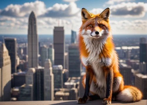 fox,a fox,redfox,cute fox,red fox,child fox,firefox,adorable fox,garden-fox tail,furta,fox hunting,vulpes vulpes,city ​​portrait,mozilla,little fox,high-rise,lookout,sentinel,fox stacked animals,animal film,Conceptual Art,Daily,Daily 27