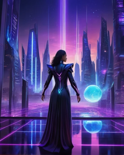 sci fiction illustration,cg artwork,nebula guardian,futuristic,fantasia,cyberpunk,la violetta,libra,ultraviolet,fantasy picture,futuristic landscape,metropolis,scifi,sci fi,sci-fi,sci - fi,astral traveler,blue enchantress,dystopia,symetra,Illustration,Realistic Fantasy,Realistic Fantasy 01