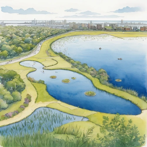 tidal marsh,wetland,daecheong lake,artificial island,freshwater marsh,artificial islands,landscape plan,oxbow lake,river course,wetlands,river delta,water courses,lake tanuki,alligator lake,heart of love river in kaohsiung,river landscape,the shoals course,riparian zone,lalu wetland,park lake,Art,Artistic Painting,Artistic Painting 30