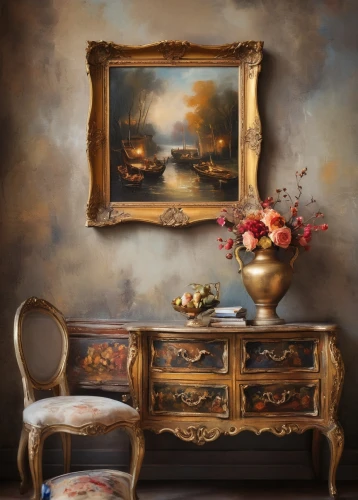 antique furniture,antique background,antique table,sideboard,antiques,decorative frame,antique style,dressing table,antiquariat,decorative art,autumn still life,dresser,oil painting,art painting,still life of spring,bedside table,armoire,still life elegant,chest of drawers,paintings,Unique,3D,Panoramic