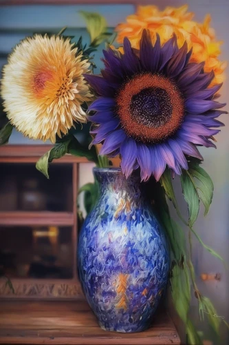 sunflowers in vase,flower bowl,flower vase,flower vases,vase,decorative pumpkins,flower art,flower painting,vases,glass vase,flower arrangement lying,flower arrangement,globe flower,blue daisies,terracotta flower pot,wooden flower pot,floral arrangement,floral composition,funeral urns,autumn still life,Illustration,Paper based,Paper Based 04