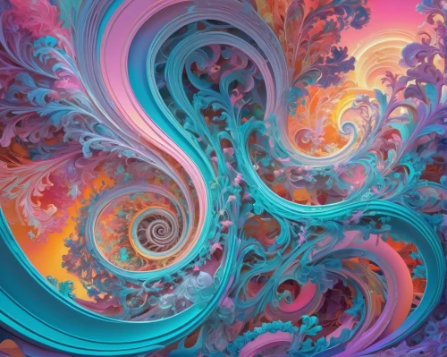 colorful spiral,coral swirl,fractals art,swirls,swirling,fractal art,fractal environment,vortex,fractals,spirals,spiral,fractal,spiral background,psychedelic art,dimensional,time spiral,spiral nebula,swirl,spiral pattern,chameleon abstract,Conceptual Art,Fantasy,Fantasy 24