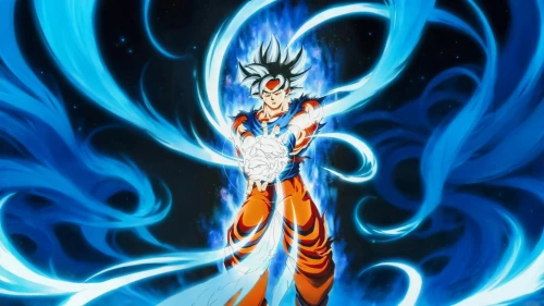 son goku,nine-tailed,goku,kame sennin,alibaba,cleanup,cell,flame spirit,portal,takikomi gohan,fire background,chakra,spirit network,electric arc,super cell,aporia,om,dragon ball,plasma bal,background image