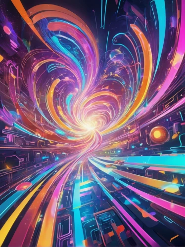 colorful spiral,colorful light,vortex,kaleidoscopic,kaleidoscope art,colorful city,abstract retro,computer art,electric arc,kaleidoscope,flow of time,digiart,dimensional,speed of light,abstract background,trip computer,background abstract,abstract multicolor,panoramical,colorful background,Illustration,Japanese style,Japanese Style 19