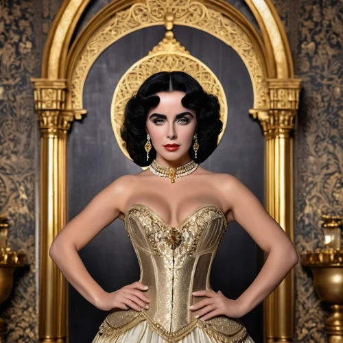 elizabeth taylor,elizabeth taylor-hollywood,cleopatra,mary-gold,jean simmons-hollywood,dita,queen of the night,queen cage,miss circassian,venetia,queen,gold jewelry,gold diamond,queen s,cepora judith,downton abbey,golden apple,goura victoria,dita von teese,gold lacquer