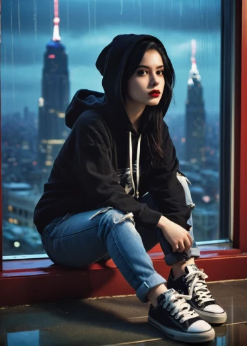 puma,city ​​portrait,hoodie,urban,portrait background,on the roof,hk,asia,teen,adidas,mulan,selena gomez,sneakers,ny,asia girl,grunge,rooftop,rooftops,asian woman,wtc,Illustration,Retro,Retro 18