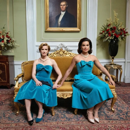 vanity fair,downton abbey,clue and white,turquoise wool,monarchy,brazilian monarchy,wax figures,leg dresses,teal and orange,armchairs,sofa set,models,business women,royalty,singer and actress,vogue,elegance,house of cards,blue room,princesses