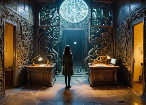 ornate room,the throne,art nouveau design,art nouveau,throne,luxury bathroom,the door,washroom,wade rooms,the little girl's room,hall of the fallen,entrance hall,dragon palace hotel,house entrance,dark cabinetry,magic mirror,beauty room,clary,the threshold of the house,chinese screen,Illustration,Vector,Vector 14