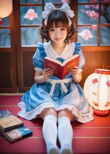 little girl reading,child with a book,alice,magic book,bookworm,read a book,japanese kawaii,child's diary,japanese doll,children's fairy tale,alice in wonderland,reading,fairy tale character,little girl in pink dress,the japanese doll,anime japanese clothing,love letter,readers,cosplay image,e-reader,Conceptual Art,Fantasy,Fantasy 16