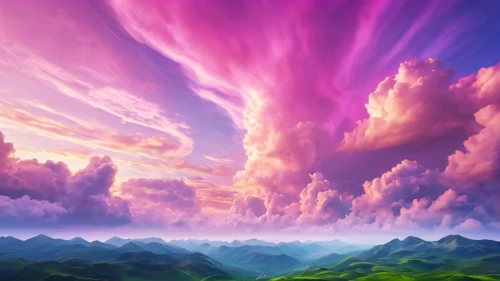 purple landscape,fantasy landscape,landscape background,hot-air-balloon-valley-sky,chinese clouds,unicorn background,wall,background colorful,monsoon banner,cloud mountains,full hd wallpaper,epic sky,mountainous landscape,colorful background,sky,rainbow clouds,splendid colors,beautiful landscape,sea of clouds,purple wallpaper,Photography,General,Commercial