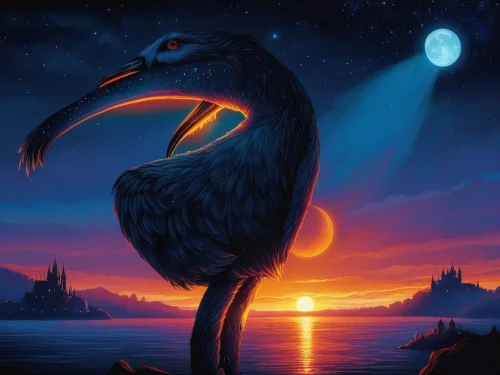 constellation swan,nocturnal bird,night bird,pelican,3d crow,cormorant,crows bird,blackbirdest,raven bird,black raven,flightless bird,crows,horus,corvidae,birds of prey-night,albatross,black crow,crow-like bird,araucana,tyto longimembris,Illustration,Realistic Fantasy,Realistic Fantasy 25