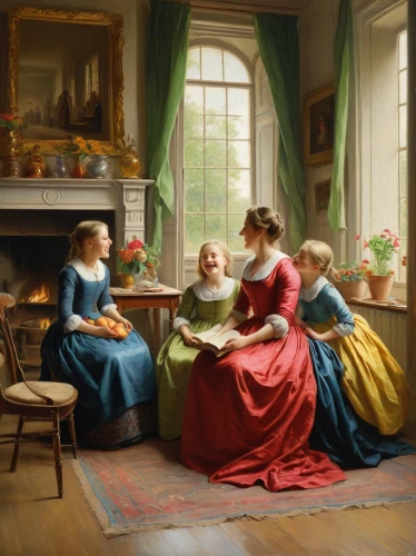 children studying,mother with children,bougereau,girl studying,young women,the mother and children,mother and children,the little girl's room,woman holding pie,parents with children,mulberry family,girl at the computer,children girls,woman house,child with a book,girl in the kitchen,partiture,women at cafe,children drawing,children's room,Art,Classical Oil Painting,Classical Oil Painting 10
