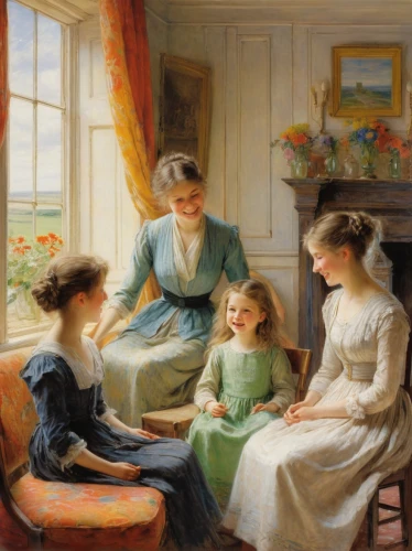 children studying,mother with children,the little girl's room,young women,parents with children,children drawing,mother and children,children girls,partiture,the mother and children,children learning,the victorian era,girl at the computer,girl in the kitchen,girl studying,salon,children's room,painting,the long-hair cutter,bougereau,Art,Classical Oil Painting,Classical Oil Painting 13