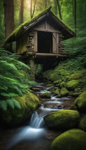 house in the forest,water mill,log home,small cabin,japan landscape,log cabin,germany forest,the cabin in the mountains,home landscape,wooden hut,fairy house,summer cottage,little house,forest chapel,ryokan,small house,fisherman's house,mountain spring,house in mountains,japanese architecture,Photography,General,Fantasy