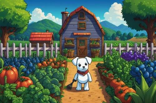 vegetable field,farm background,agricultural,farm,vegetable garden,organic farm,the farm,piglet barn,farm yard,tulip field,farm hut,farm landscape,cartoon video game background,poppy field,vegetables landscape,rabbit pulling carrot,farms,farmstead,tulips field,barnyard,Illustration,Paper based,Paper Based 08