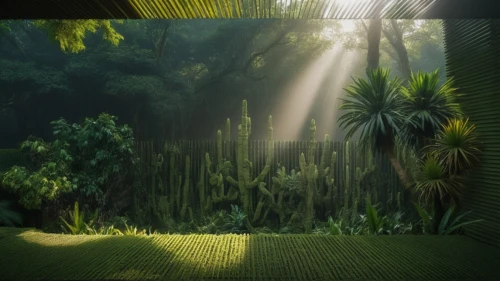 virtual landscape,rainforest,cartoon video game background,3d background,green forest,fractal environment,jungle,swampy landscape,green waterfall,rain forest,tropical jungle,digital compositing,backgrounds,vegetation,greenery,greenforest,fantasy landscape,forest background,fairy forest,light rays,Photography,General,Natural