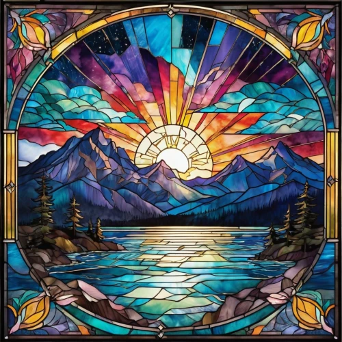 stained glass window,stained glass,stained glass windows,stained glass pattern,glass painting,kaleidoscope art,kaleidoscope,kaleidoscope website,tapestry,3-fold sun,summer solstice,vermilion lakes,lake mcdonald,pachamama,glass signs of the zodiac,art nouveau frame,mosaic glass,tahoe,sacred art,indigenous painting,Illustration,Vector,Vector 16
