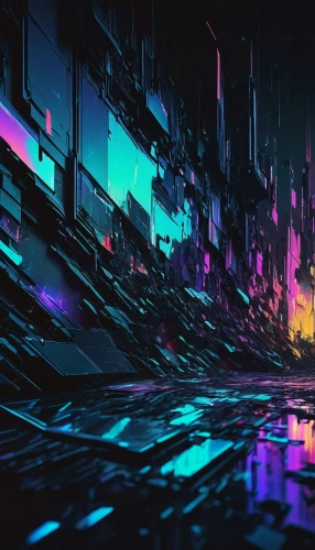 cyberpunk,futuristic landscape,cityscape,colorful city,neon arrows,cyberspace,fallen colorful,cyber,80's design,ultraviolet,nightscape,vast,neon ghosts,virtual landscape,city lights,scifi,panoramical,fantasy city,dusk background,vapor,Illustration,Realistic Fantasy,Realistic Fantasy 44