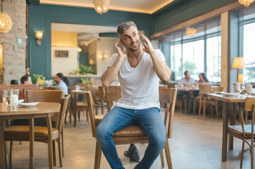 man talking on the phone,woman at cafe,woman drinking coffee,restaurants online,the coffee shop,restaurants,male poses for drawing,management of hair loss,men sitting,waiting staff,paris cafe,bistro,coffee shop,cuisine of madrid,barista,women at cafe,male model,social distancing,waiter,cafe,Indoor,Restaurant