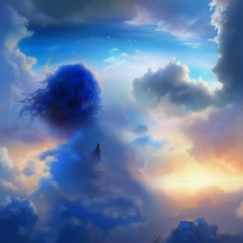 cloudscape,fantasy landscape,cloud mountain,skyscape,cloud mountains,sky clouds,sky,cloud,cloud play,clouds,sea of clouds,above the clouds,skyflower,skies,cloud mushroom,clouded sky,blue sky clouds,epic sky,about clouds,blue sky and clouds,Illustration,Realistic Fantasy,Realistic Fantasy 01