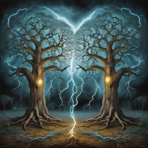 the roots of trees,magic tree,the branches of the tree,tree of life,celtic tree,tree and roots,halloween bare trees,lightning storm,argan trees,the trees,argan tree,tree die,tree thoughtless,branching,lightening,lightning strike,grove of trees,lightning damage,the branches,electrical energy,Illustration,Realistic Fantasy,Realistic Fantasy 40