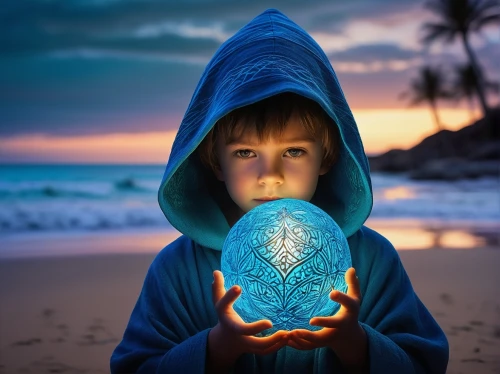 crystal ball-photography,the beach crab,photo manipulation,sea-life,bioluminescence,photoshop manipulation,digital compositing,sand timer,blue eggs,hermit crab,exploration of the sea,message in a bottle,image manipulation,blue lamp,photomanipulation,sea creatures,bluebottle,conceptual photography,sea shell,children's background,Photography,Documentary Photography,Documentary Photography 17