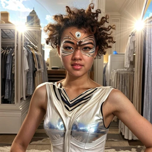 asian costume,streampunk,eye glass accessory,cyborg,silver,shop fittings,asian vision,indian celebrity,wonder woman city,cyber glasses,indian,indian girl boy,wonderwoman,indian girl,cirque du soleil,tiara,fantasy woman,ancient egyptian girl,steampunk,wonder woman