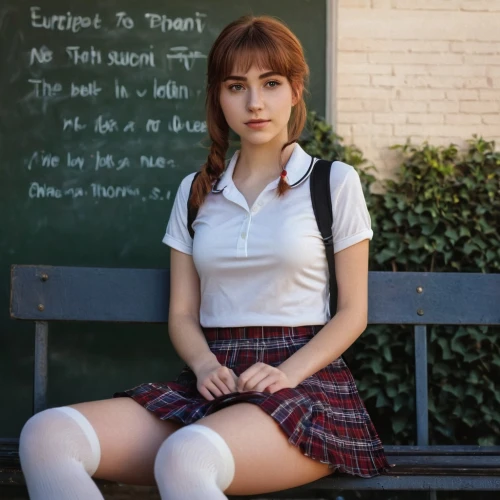 schoolgirl,school skirt,school uniform,teen,school clothes,girl in overalls,skort,pencil skirt,detention,student,teacher,retro girl,knee-high socks,academic,young woman,daphne,teens,nora,college student,girl sitting,Photography,Documentary Photography,Documentary Photography 09