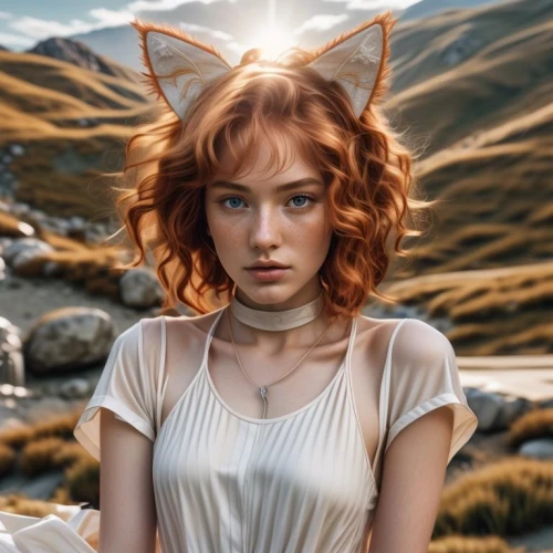 cat ears,kat,ginger cat,devil,lynx,fox,ox,feline look,angel,fae,feline,fierce,a fox,lion - feline,burning hair,natural color,orange,wild cat,ginger kitten,fawn
