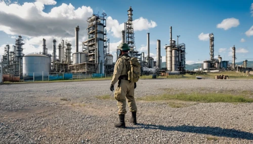 oil industry,petrochemical,petrochemicals,refinery,chemical plant,fluoroethane,industrial security,industrial landscape,oil production,petroleum,petrolium,oil,oil flow,oil-related plant,industries,offshore drilling,oil platform,coveralls,industrial plant,crude,Photography,General,Realistic