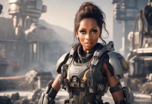 shepard,female warrior,fallout4,mercenary,infiltrator,operator,district 9,african american woman,massively multiplayer online role-playing game,graphics,head woman,alien warrior,tiana,artificial hair integrations,black woman,headset profile,game character,black women,neottia nidus-avis,battleship,Photography,Commercial